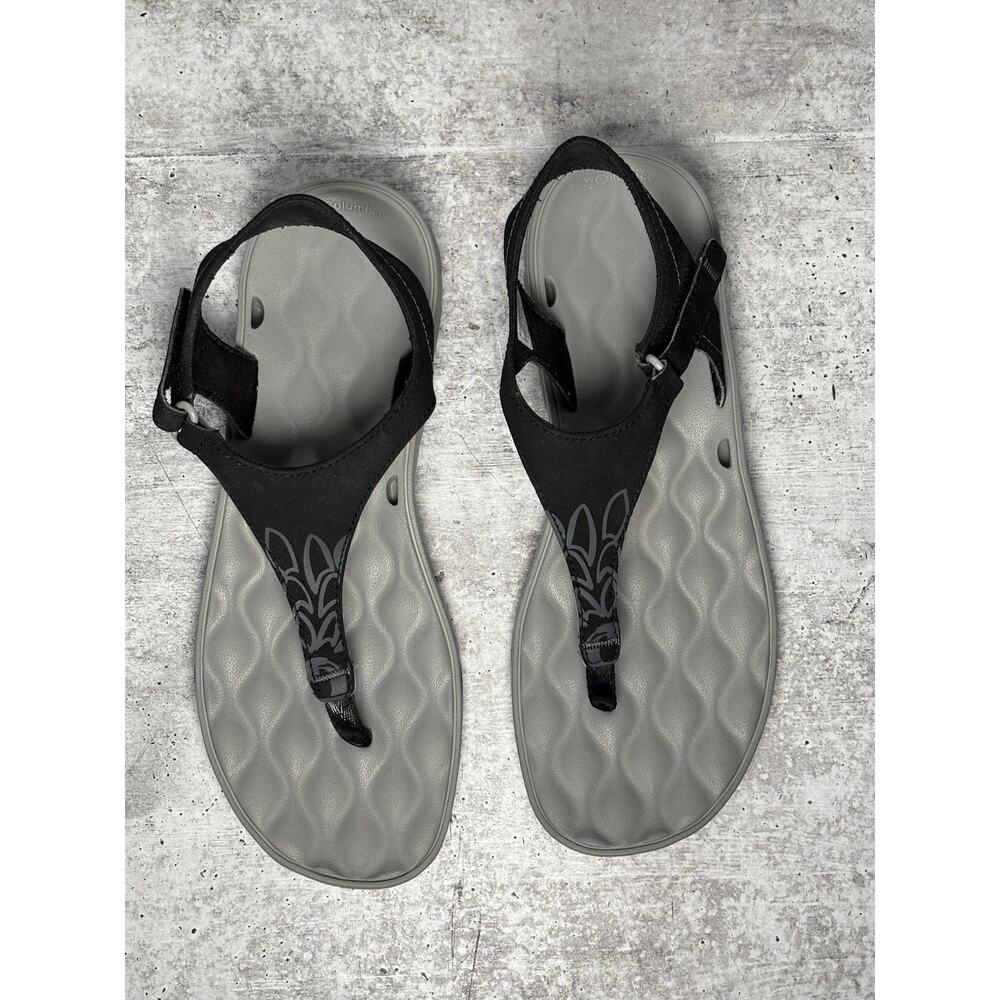 Columbia PFG | Womens BLACK Thong Strappy Sandal | Omni-Grip | Size 9